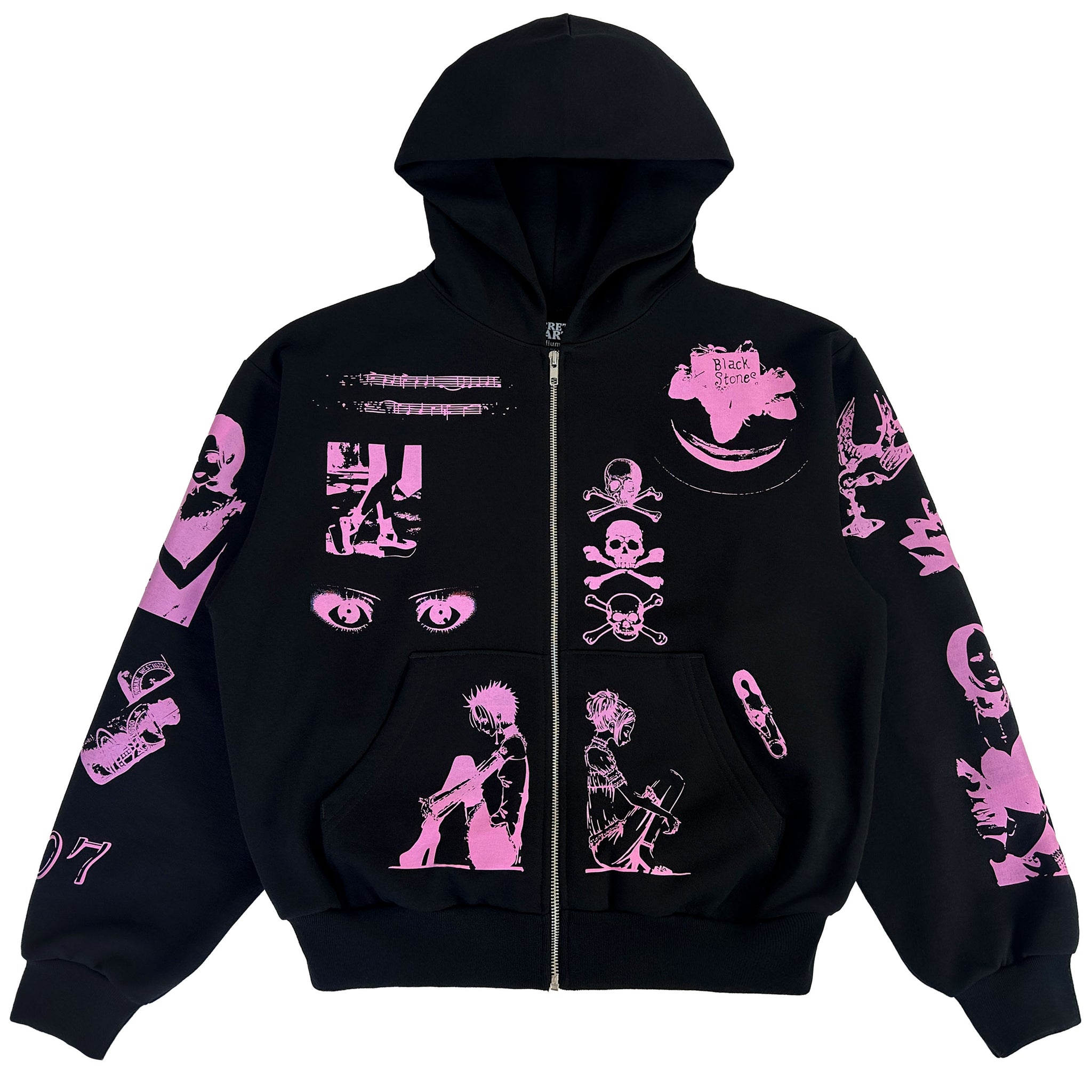 Pink Ink Sweatsuit Set- OSAKI BLACK