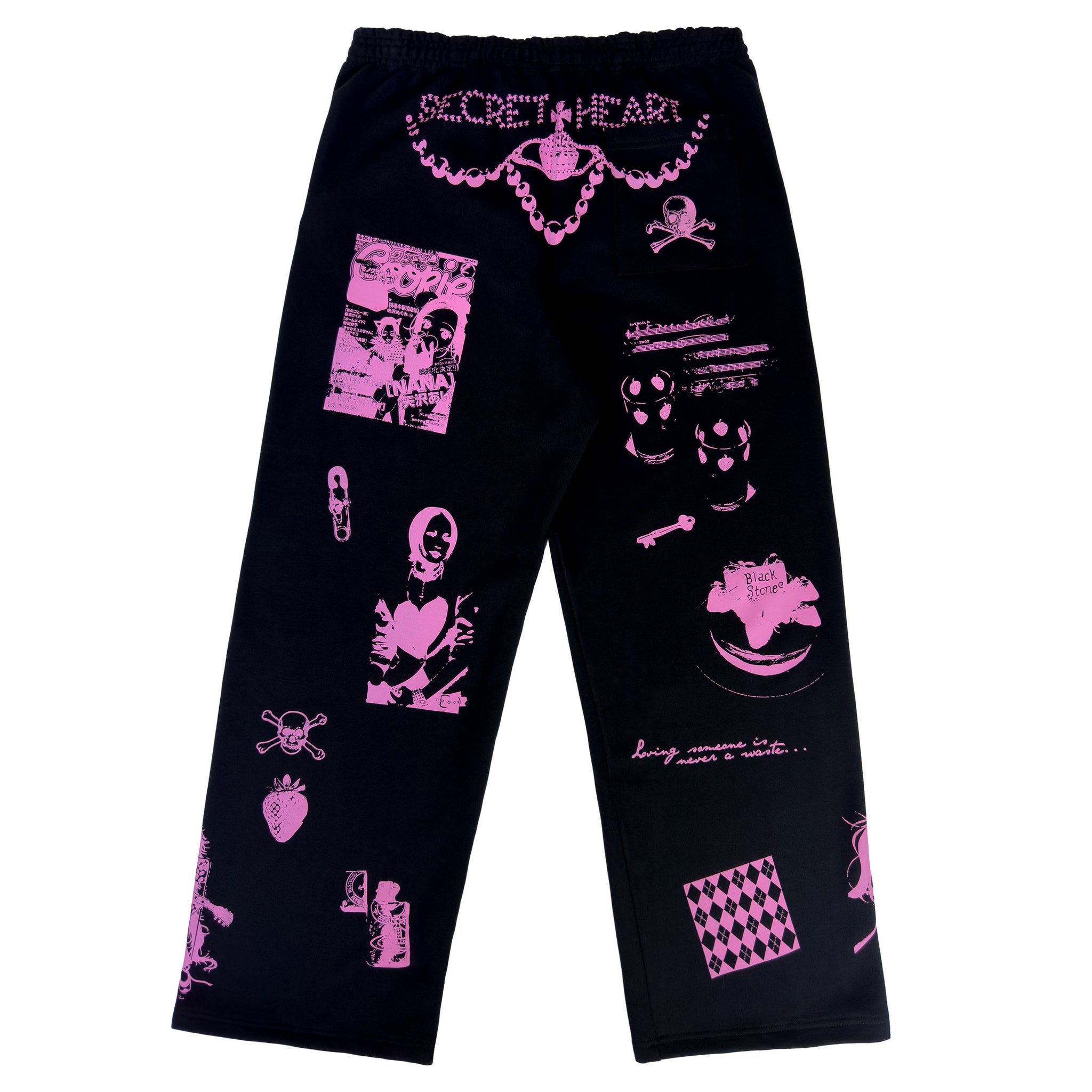 Pink Ink Sweatsuit Set- OSAKI BLACK