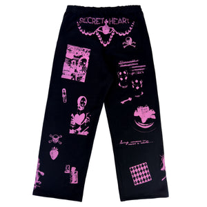 Pink Ink Sweatsuit Set- OSAKI BLACK