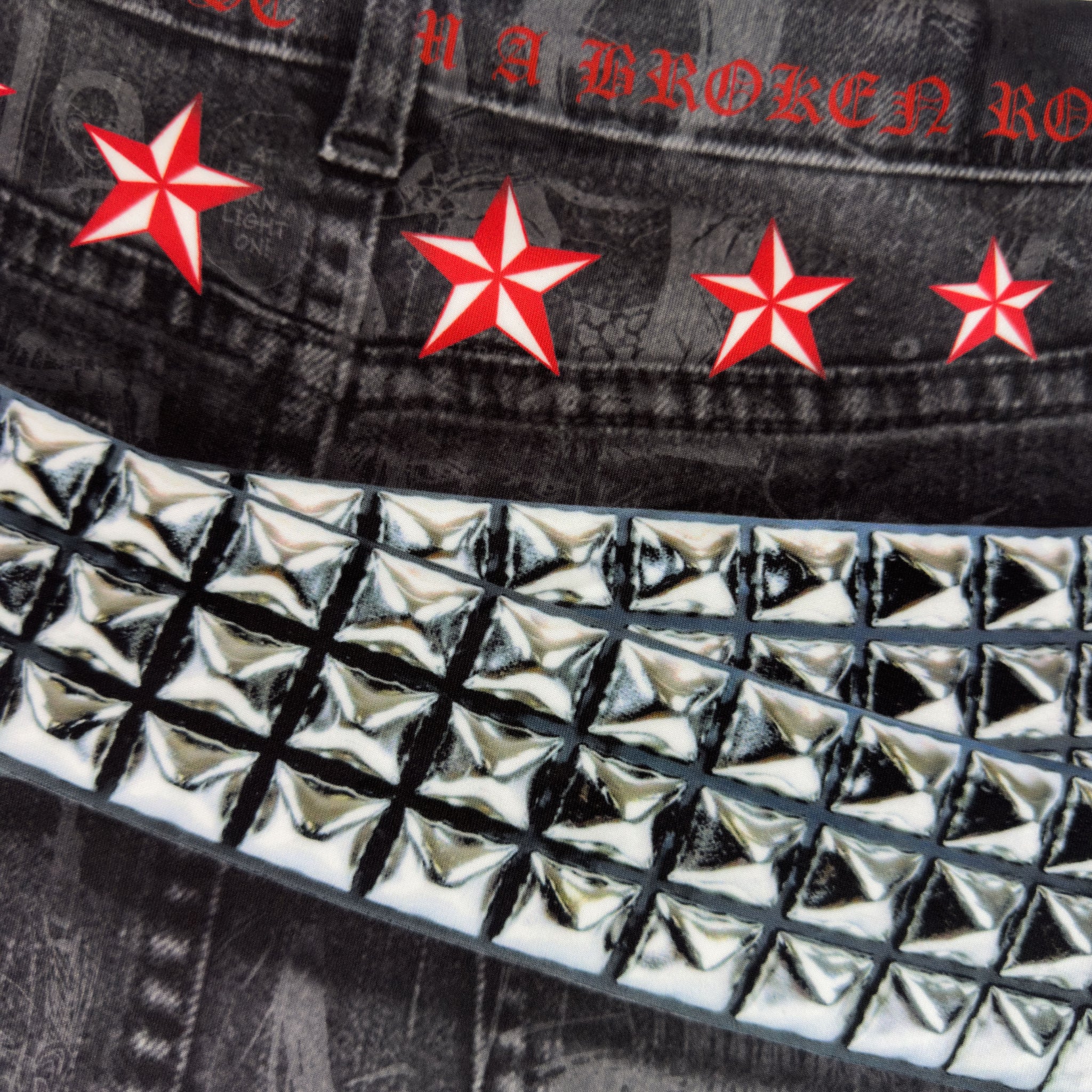Rocker Faux Denim Skirt